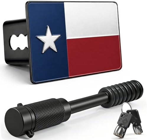 2 Inch Texas Lone Star Flag Trailer Hitch Cover Plug by Unknown