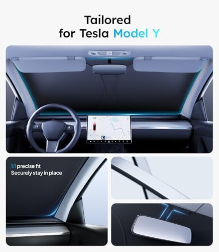 Wigoo for Tesla Model Y/YL 2020-2026 Windshield Sunshade, Keeps Cool - Image 4