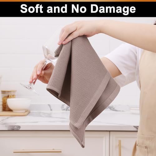 Homaxy 100% Cotton Waffle Weave Kitchen Towels, 8 Pack - Image 4