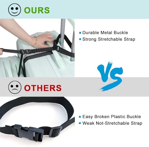 Vigorport Luggage Straps, Metal Luggage Connector Straps - Image 4