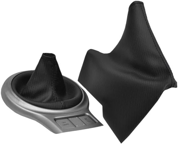Carbon Fiber Synthetic Leather Parking Brake & Shift Boot Cover Compatible by Handmade