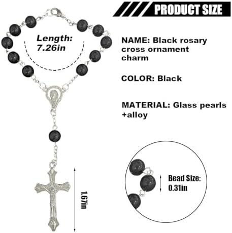smilfuy 2PCS Car Rosary for Rearview Mirror - Image 2