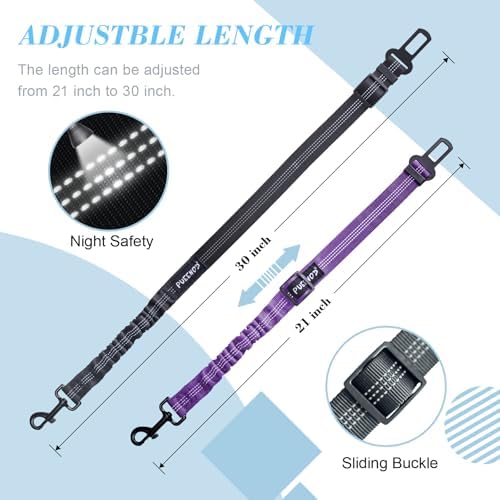 2 Pack Dog Seat Belt Adjustable Dog Car Seatbelts - Image 3