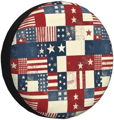 Flag Spare Tire Cover Waterproof Wheel Cover 17 Inch Universal Fit by Unknown