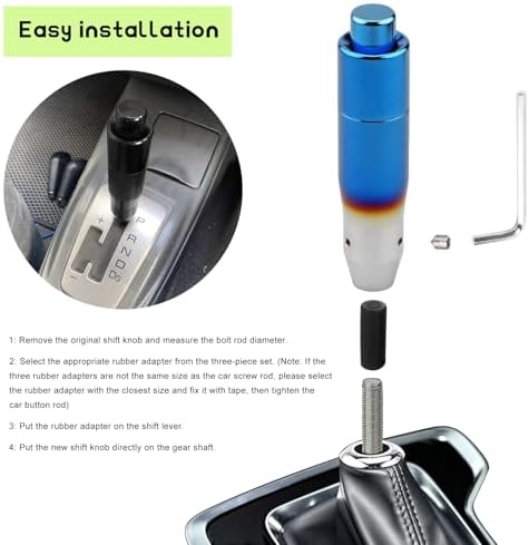 Automatic Shift Knob with Push Button, 5.7" Weighted Shifter Lever Handle Car - Image 5