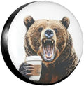 Funny Bear Coffee Spare Tire Cover by TZBVTAU