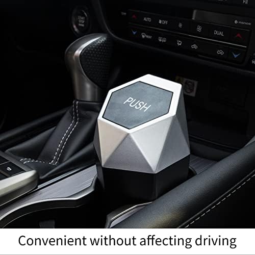 JUSTTOP Car Trash Can with Lid, Mini Diamond Design Portable Trash Can - Image 7