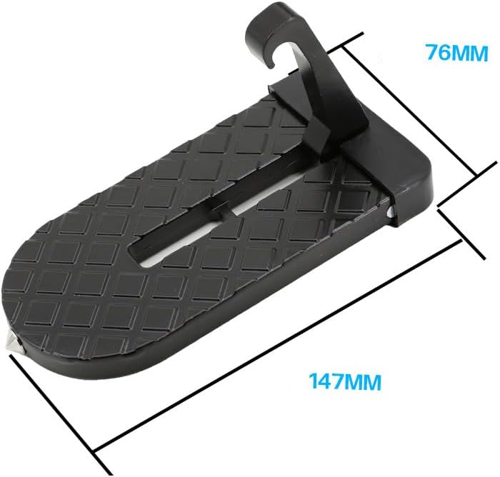 Car Door Step with Glass Breaker Safety Hammer & Roof Rack Access, Car - Image 2