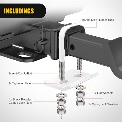 Nilight Trailer Hitch Tightener Anti-Rattle Bronze U-Bolt - Image 4