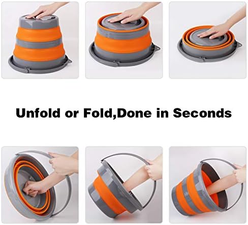 2 Pack Collapsible Plastic Bucket - Image 4