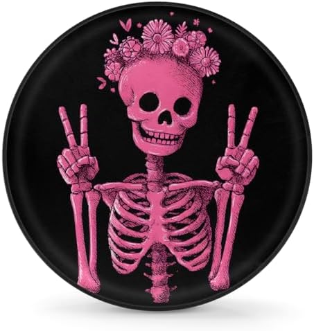 Pink Skull Fun Spare Tire Cover Dust-Proof Wheel Protector by Unknown
