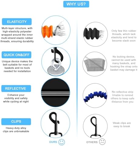 Dog Seat Belt for Bike Basket, Shock Absorbing Lead Bicycle Safety Leash - Image 6