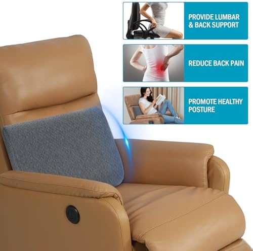 HOMBYS Lumbar Support Pillow for Recliner Chair, Memory Foam Back Support - Image 5