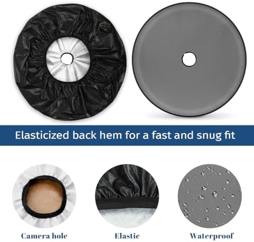 Spare Tire Cover with Backup Camera Hole Fit - Image 3