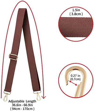 ZOOEASS Wide Shoulder Strap, Adjustable Replacement Belt Crossbody Canvas Bag - Image 3