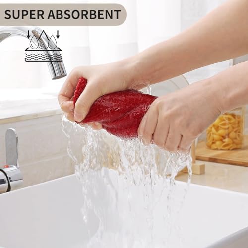 Kitinjoy 100% Cotton Waffle 4-Pack Kitchen Towels - Image 3