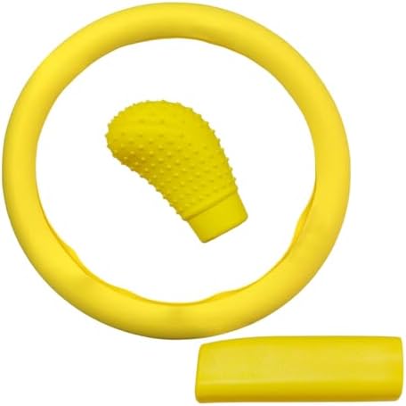 3PCS Silicone Car Steering Wheel Cover Set, Anti-Slip Car Steering Wheel & by Unknown