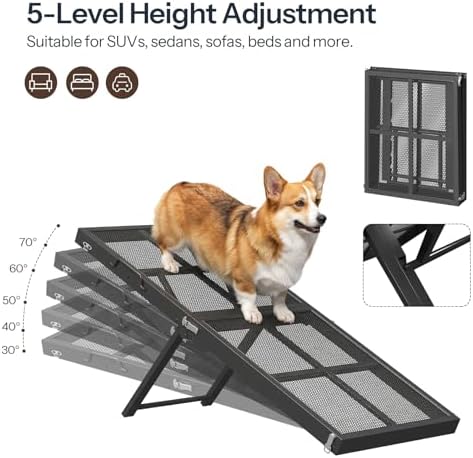 HOOBRO Foldable Dog Ramp for Bed, Pet Ramp for Couch - Image 5