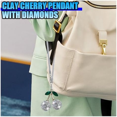 Bling Cherry Car Rear View Mirror Charm - Image 5