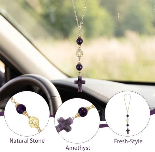 Crystal Hanging Car Charm, Stone Style Car Decor - Image 5