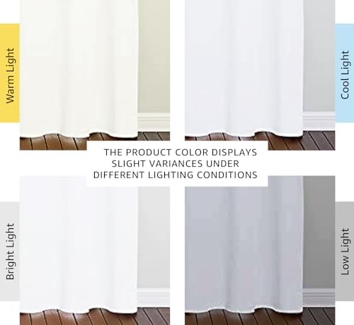 NICETOWN Pure White Blackout Curtains - Image 3