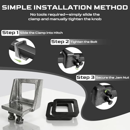 Anti-Rattle Hitch Clamp, Heavy-Duty Anti Rust Tigehtener Reduce Trailer Towing - Image 5