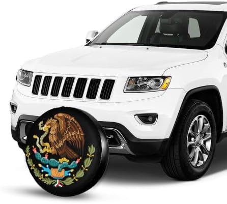 Mexico Flag Spare Tire Cover, Universal Waterproof & Dustproof Wheel Protectors - Image 3