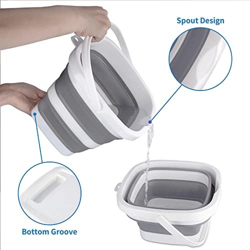 2 Pack Collapsible Buckets 5L 1.3Gallon Small Cleaning Bucket - Image 4