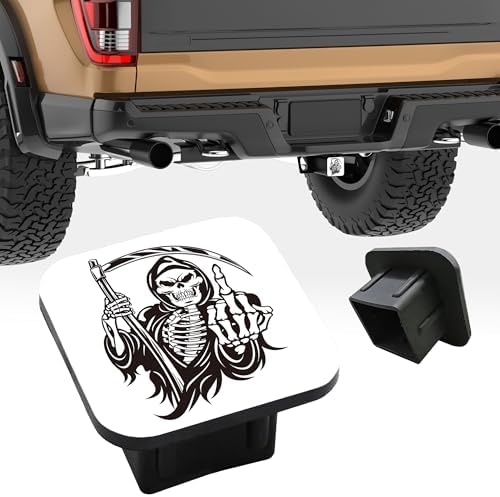 Railer Hitch Cover, Grim Reaper Gesturing Tow Hitch Cover by Unknown