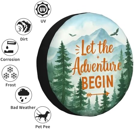 Spare Tire Cover Adventure Wheel Covers Weatherproof Universal Wheel Protectors - Image 5