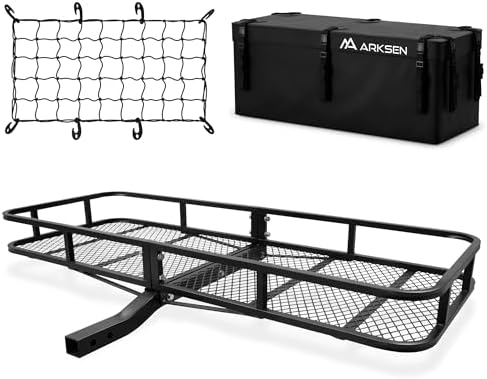ARKSEN 60" x 23" x 5.5" Hitch Cargo Carrier, 500 Lbs Capacity Luggage Rack by ARKSEN