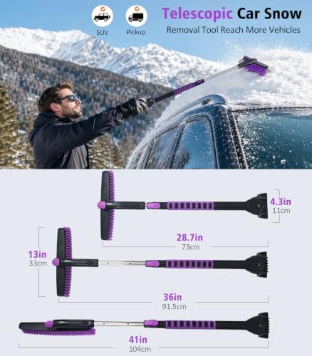 41" Extendable Snow Brush for Car - Image 3