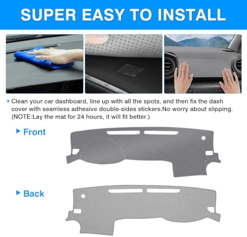 Autorder Gray Dashboard Cover Mat - Image 5