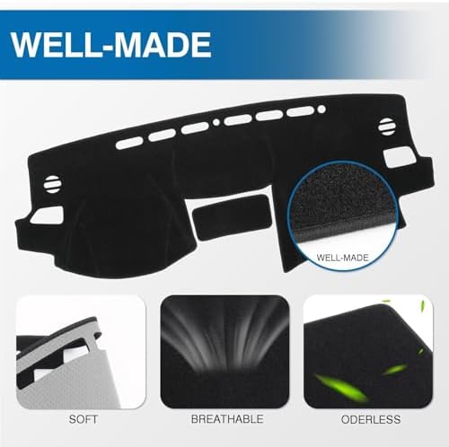 KUST Black Dash Cover for Subaru Forester 2014-2017 2018 Left Hand Driving - Image 4