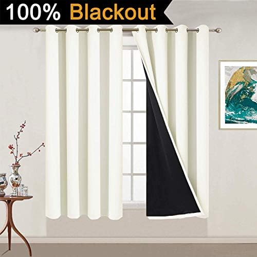 Yakamok Cream 100% Blackout Curtains 54 Inches Long - Image 2