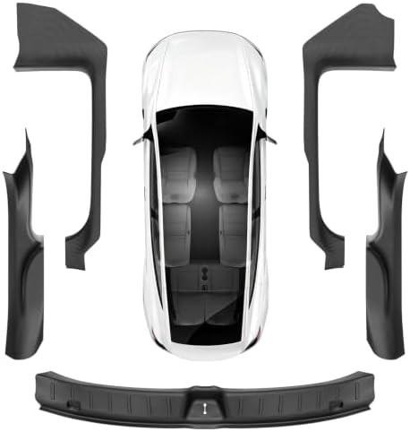5PCS Door Sill Protector for Tesla Model YL Door Entry Guard Anti-Kick Full by KUNIST
