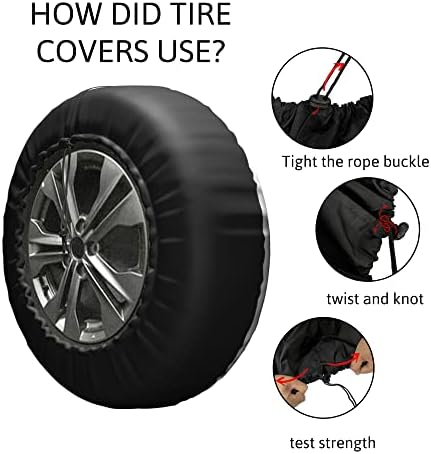Bigfoot American Flag Camping Spare Tire Cover Wheel Protectors Weatherproof - Image 5