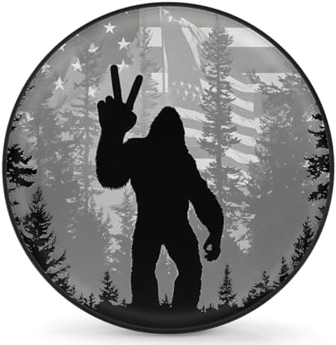 Spare Tire Cover Bigfoot American Flag Wheel Covers Protectors Waterproof by cfpolar