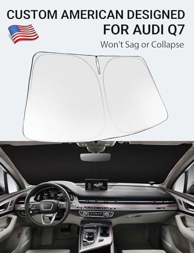 Proadsy Custom Fit 2017-2026 Audi Q7 Windshield Sun Shade, Blocks Heat - Image 2