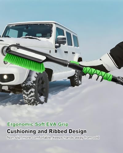 SEAAES 35.5 Inch Extendable Snow Brush, Windshield Snow Scraper - Image 6