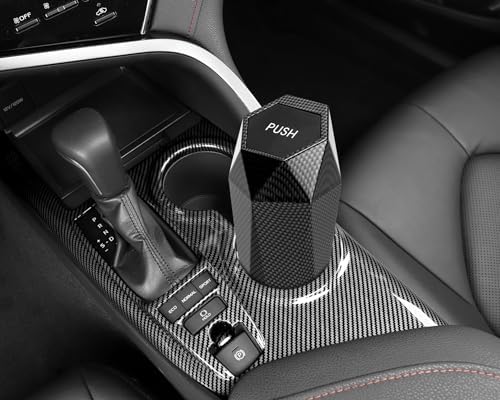 Ginsco Car Trash Can with Lid, Cup Holder Garbage Can - Image 2