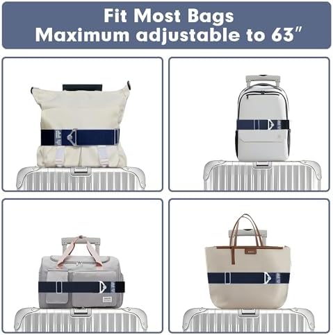 2-in-1 Travel Belt for Luggage Over Handle, Luggage Belt for Carry on Bag - Image 3