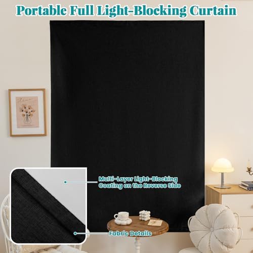 100% Blackout Adhesive Blackout Curtains- Self Stick Shades Window Blinds - Image 6