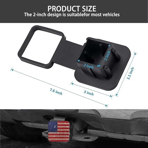 Bling Trailer Hitch Cover with Multicolour - Image 3