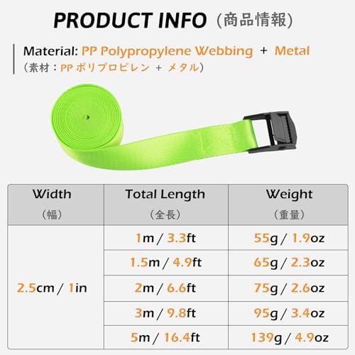 TRIWONDER Tie Down Straps Lashing Straps - Image 2