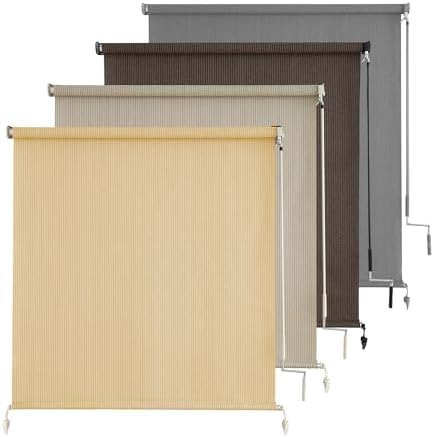 AOSKY Cordless Patio Roll Up Blinds by AOSKY