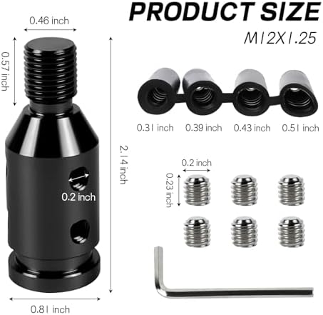 M12x1.25 Gear Shift Knob Adapter, - Image 2