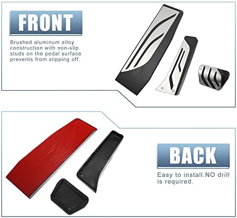 X AUTOHAUX 3Pcs Accelerator Pedal and Brake Pedal Cover Set - Image 6