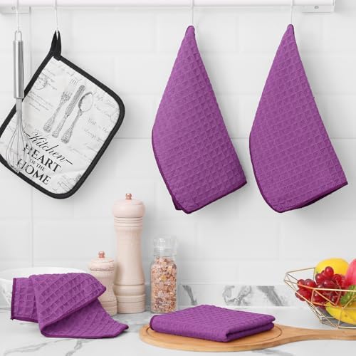 Homaxy Microfiber Kitchen Towels and Dishcloths Sets, 8 Pack - Image 5