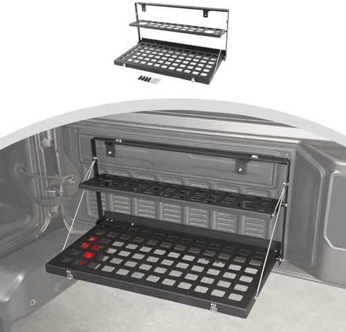 CheroCar for Jeep JL Tailgate Table Rear Foldable Cargo Shelf Aluminum Alloy by CheroCar